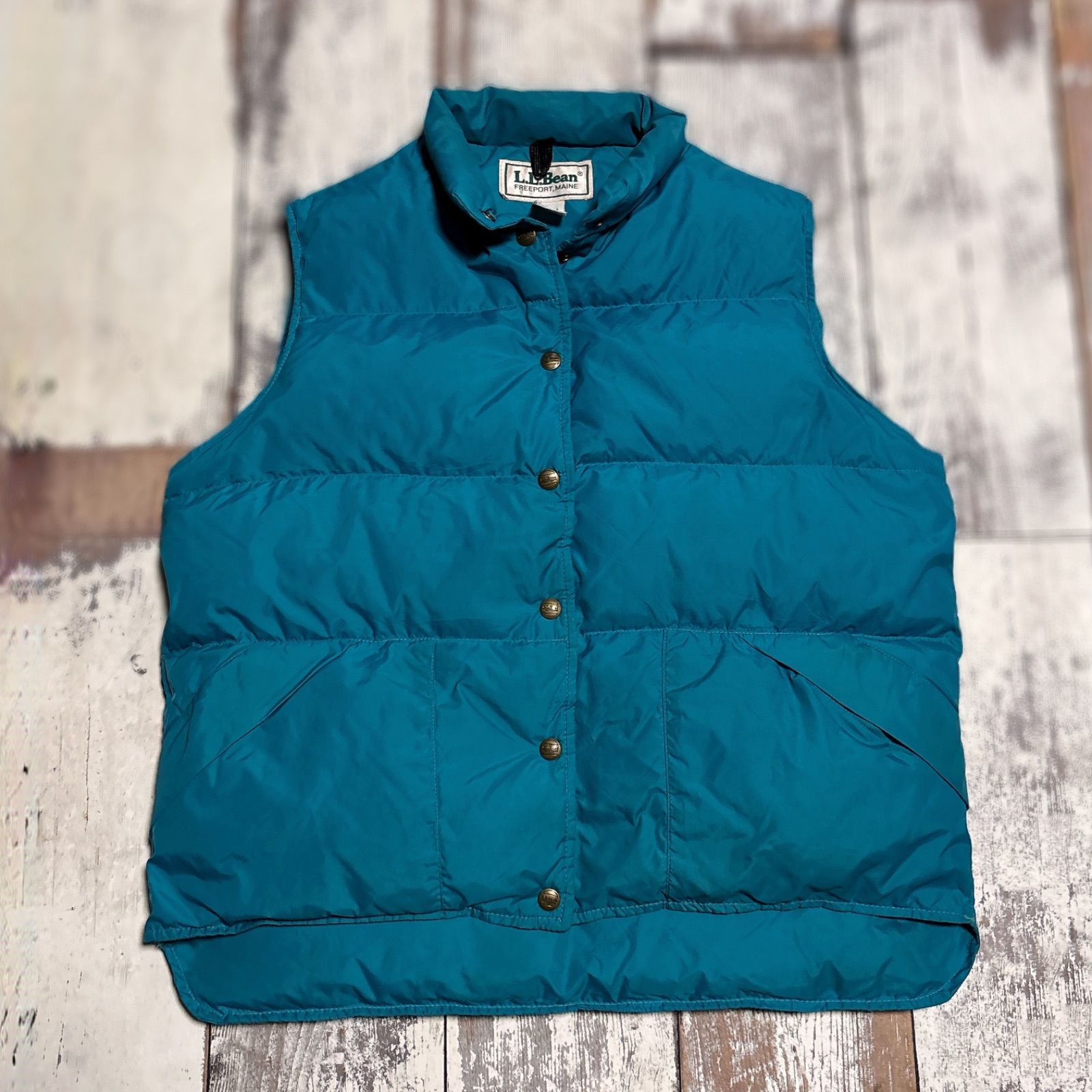 80s USA製 L.L.Bean エルエルビーン グースダウンベスト ターコイズ