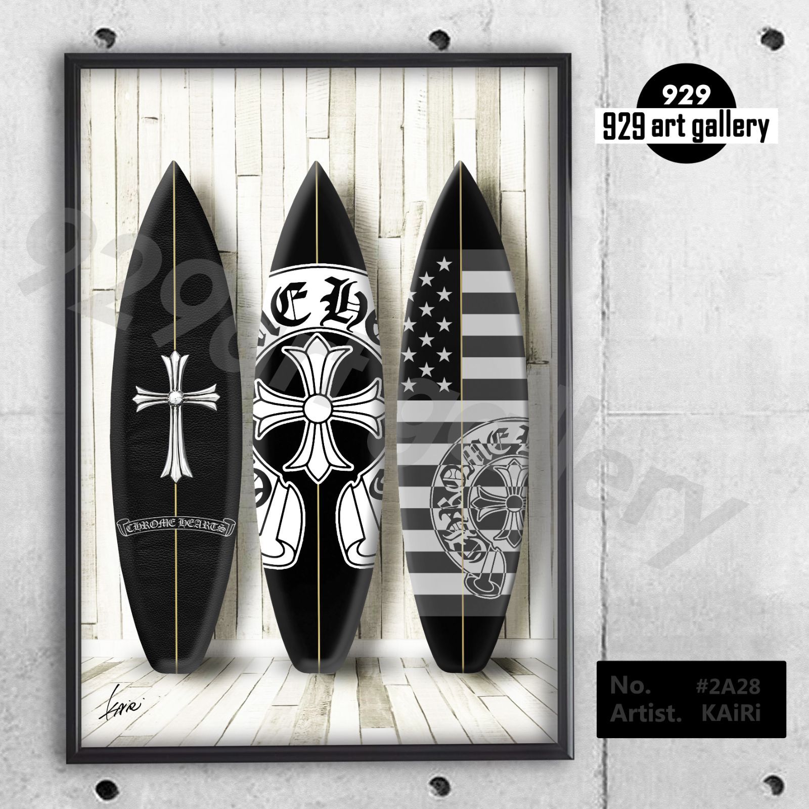 CHROMEHEARTS type☆A4額装済オマージュアートインテリアポスター.#228