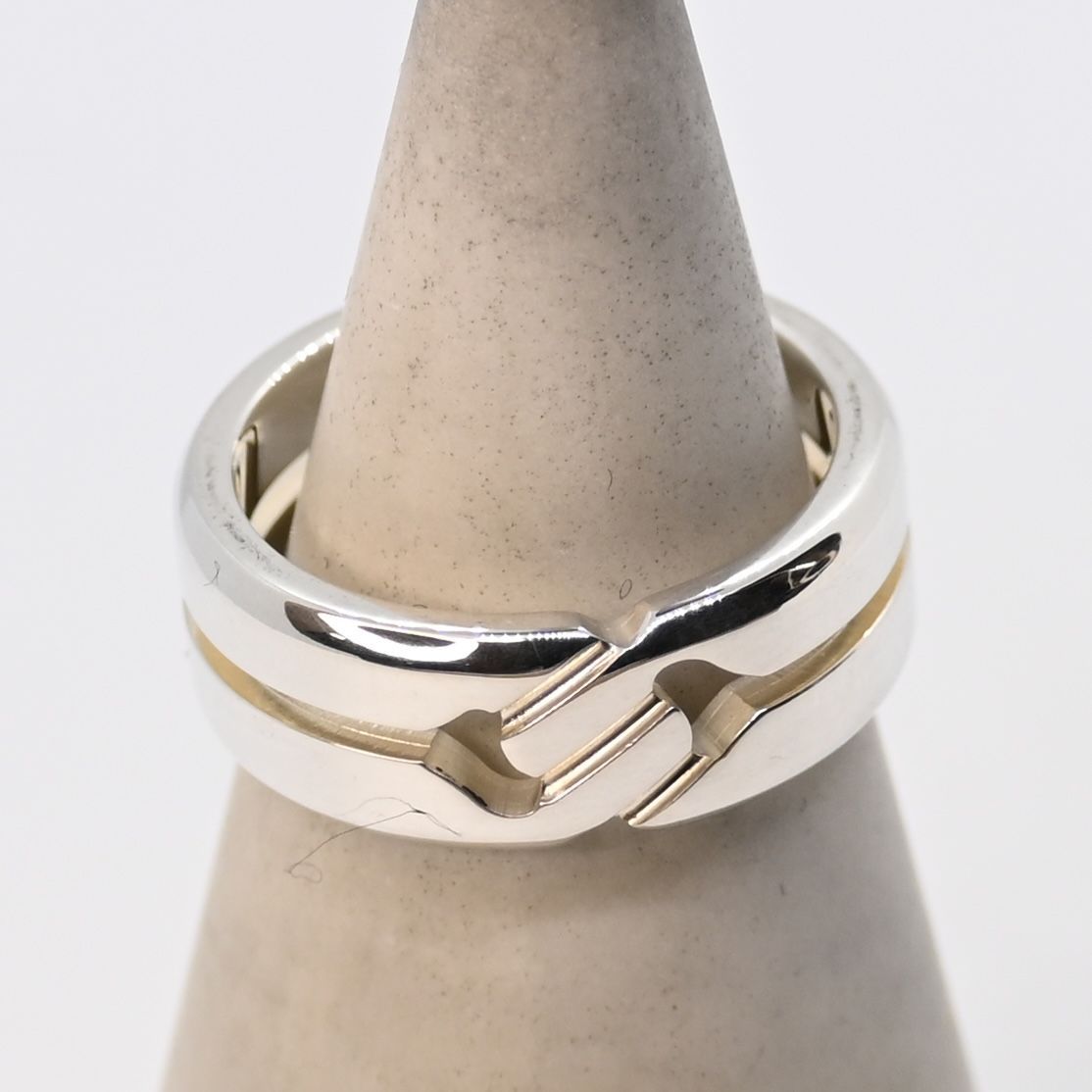 研磨済】GUCCI インフィニティ ノット リング 指輪 10号 シルバー