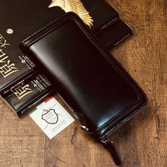 ブライドルレザー メンズ 長財布 ダブルファスナー ダブルジップ