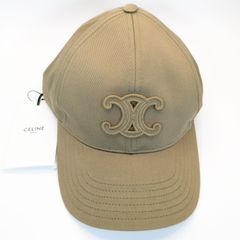 CELINE ベージュ キャップ 刺繍ロゴ CELINE セリーヌ Mesh Baseball