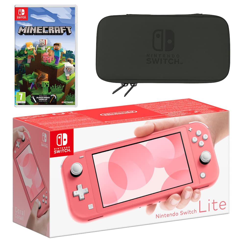 Nintendo Switch Lite (Coral) Minecraft Pack - My Nintendo Store
