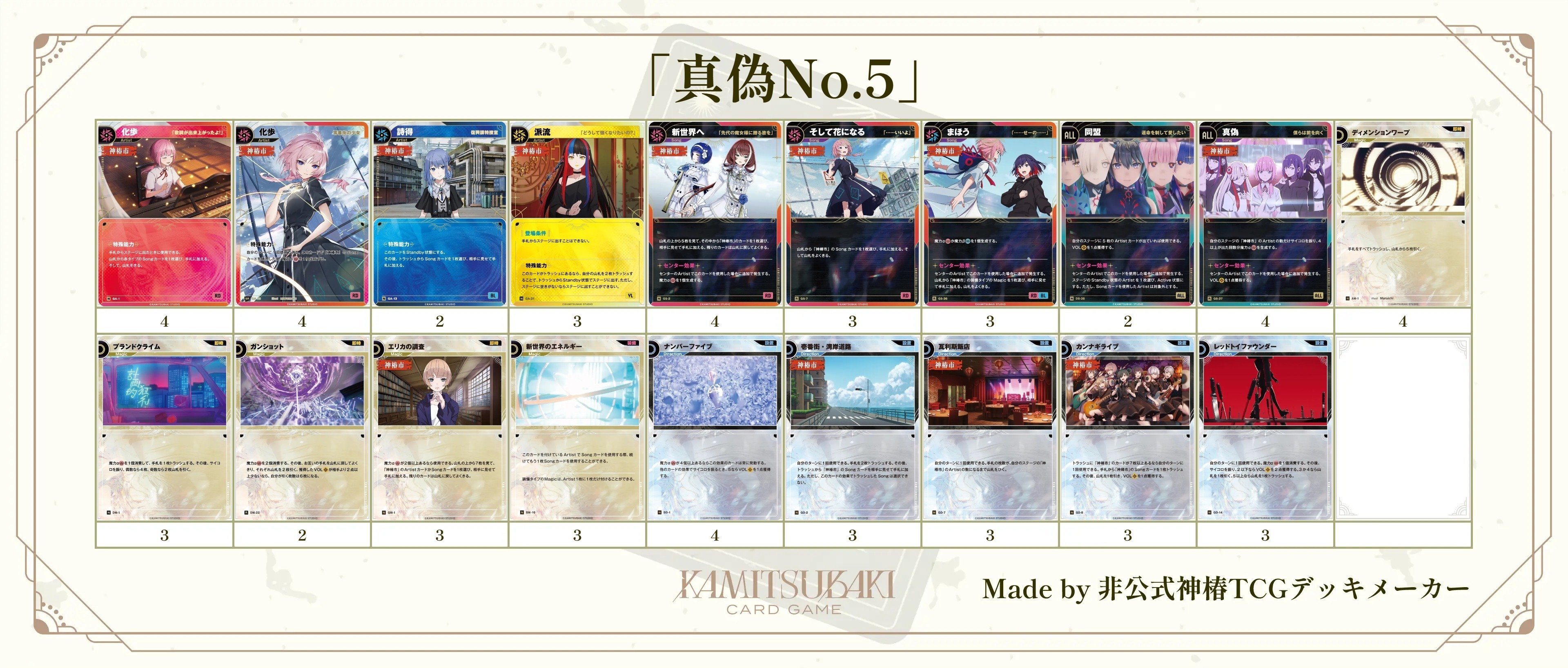 神椿TCG ニューロマ詩得デッキ 神椿TCGデッキ販売】ニューロマ詩得