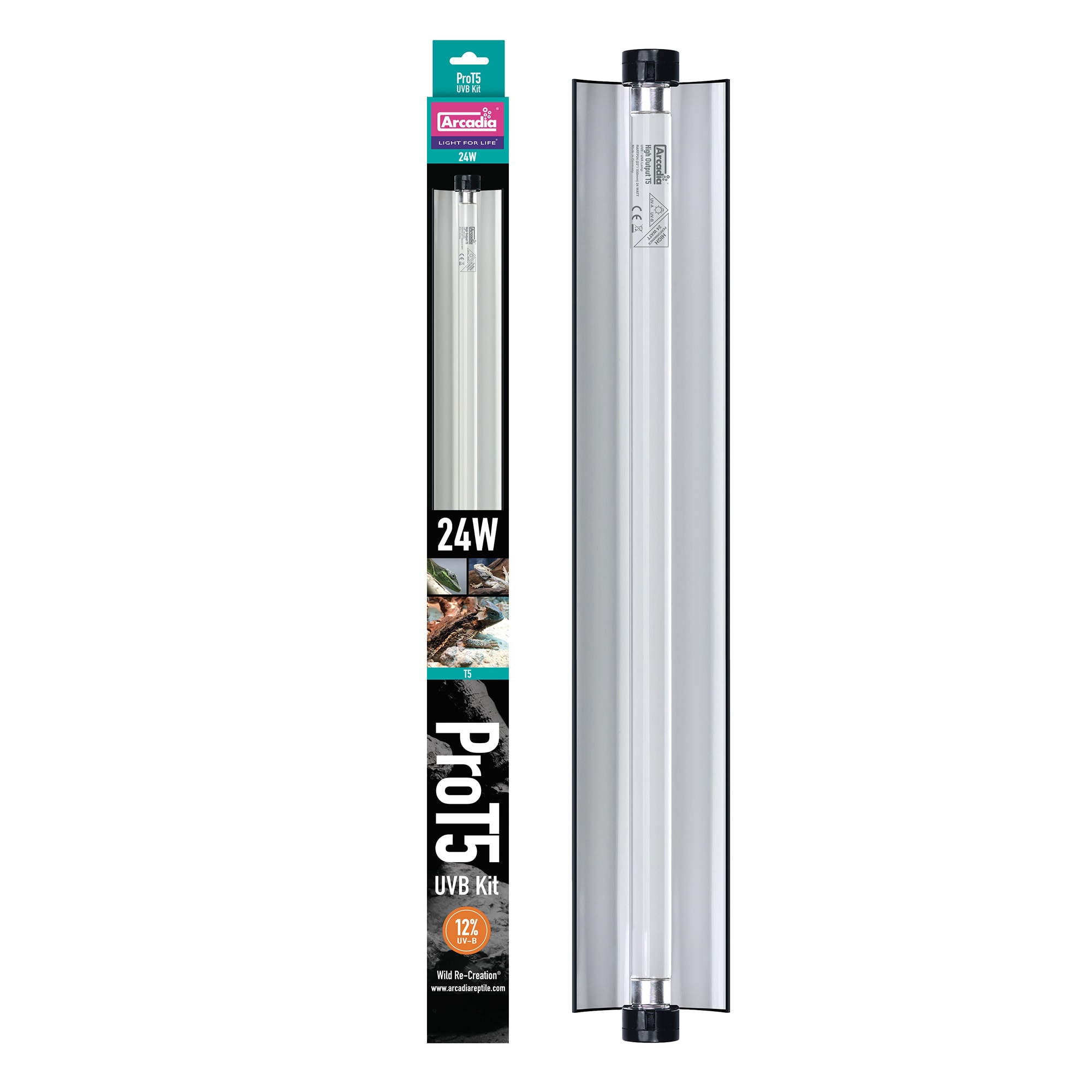 Arcadia Reptile Pro T5 UVB Kit, Desert, 12% UV-B, 24 Watts | Petco