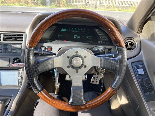 廃盤モデル】希少 MOMO ステアリング ファイター ウッドレザーコンビ