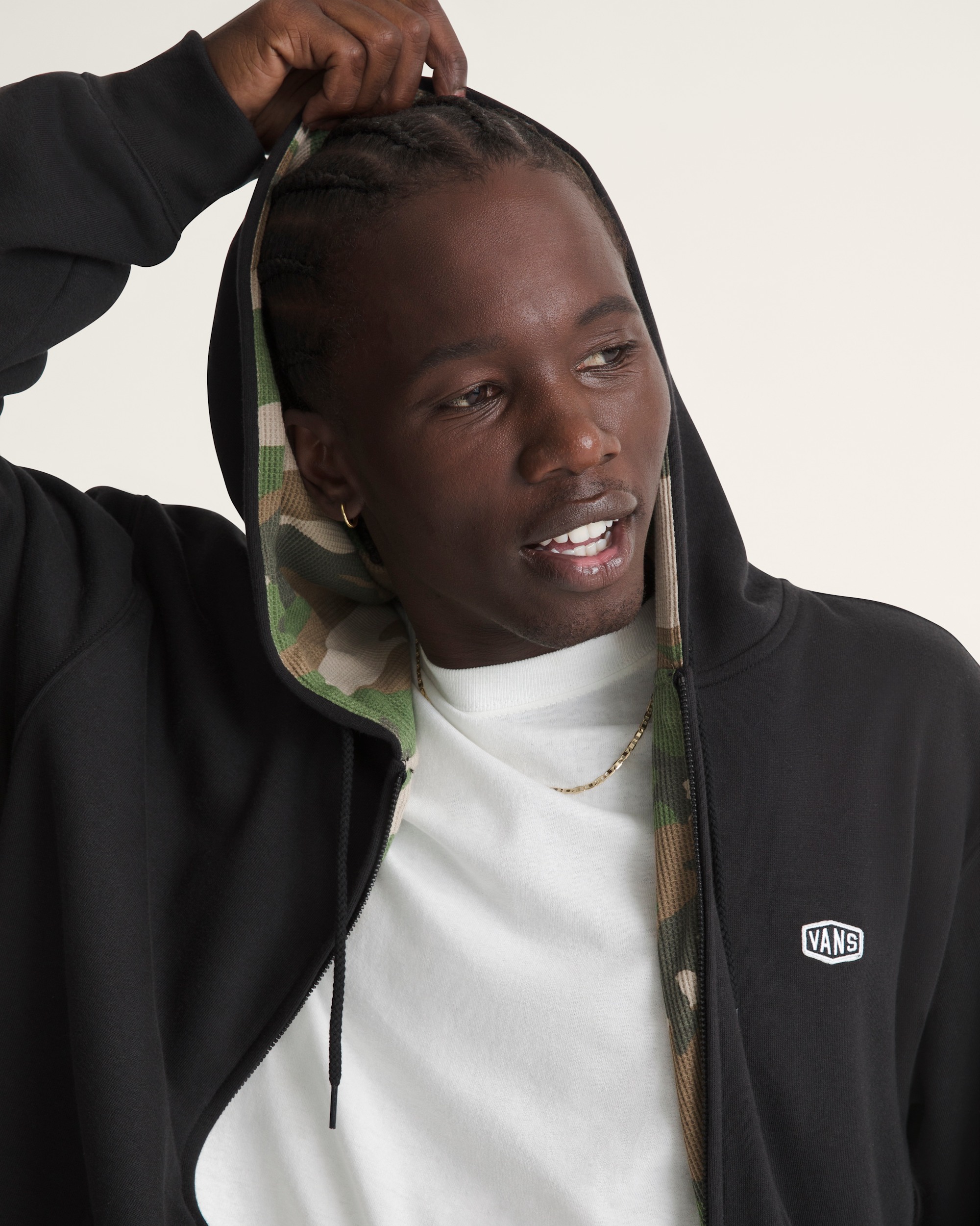 Dover Thermal Zip Hoodie en Black | Vans CA