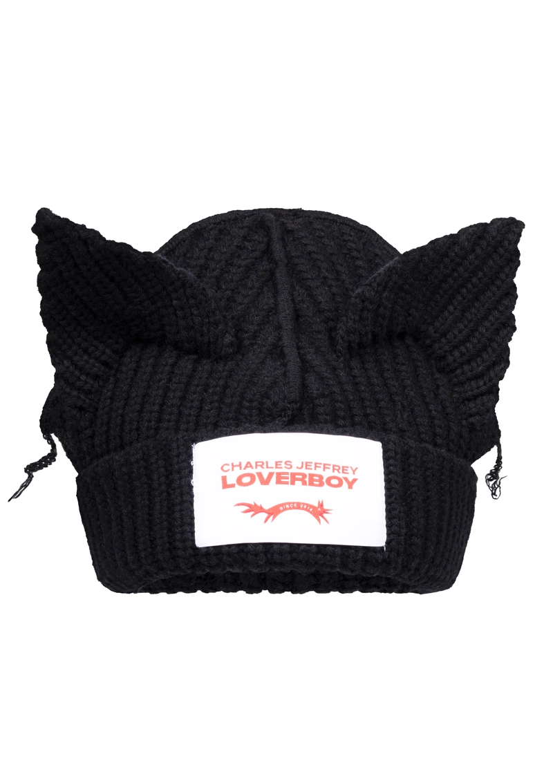 Charles Jeffrey Loverboy Chunky Ears Beanie in Black
