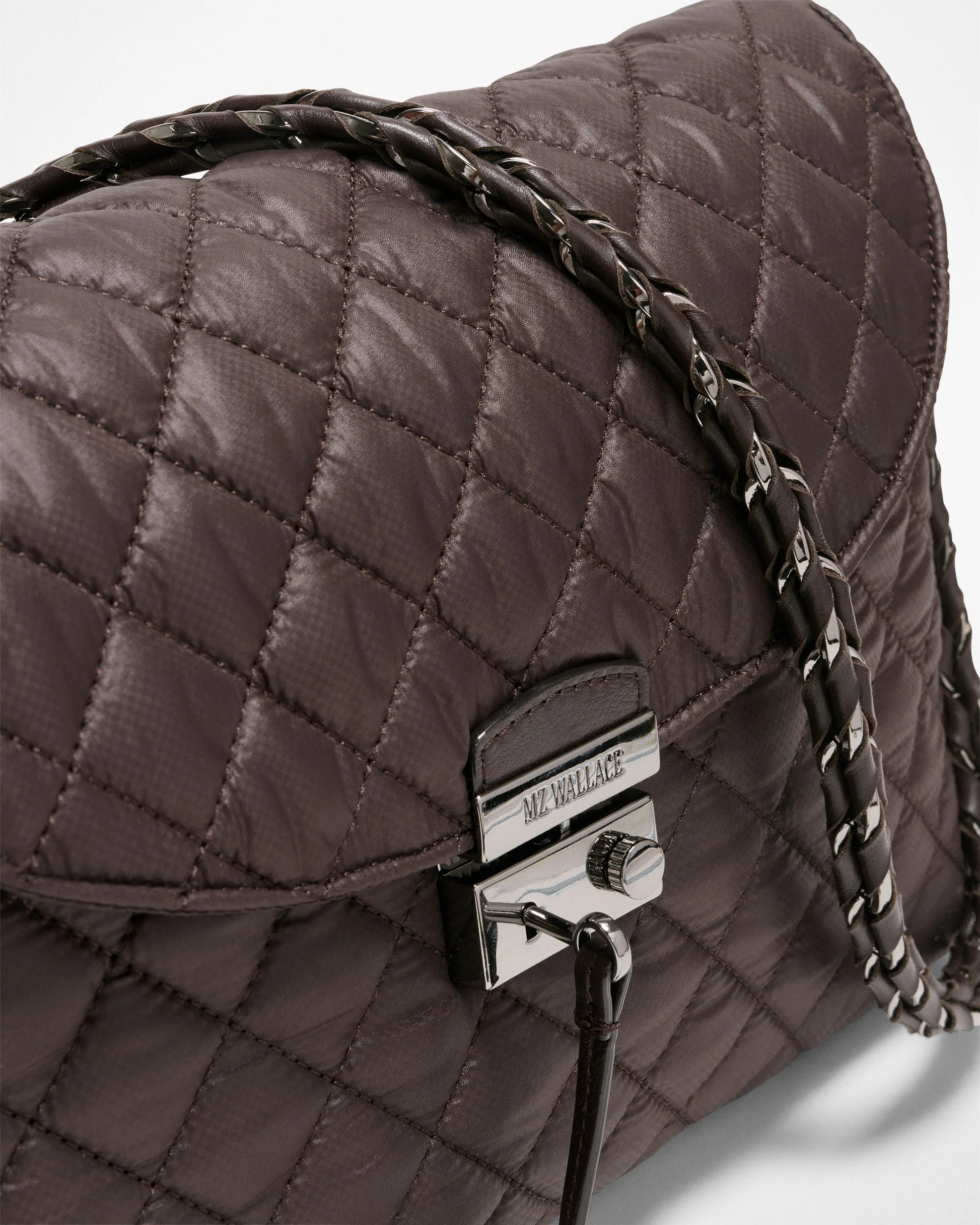 MZ WALLACE CROSBY LOCK SHOULDER BAG IN ESPRESSO – A Step Above Shoes