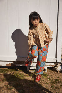 Cotton woven embroidered trousers vintage inspired child. – Apolina