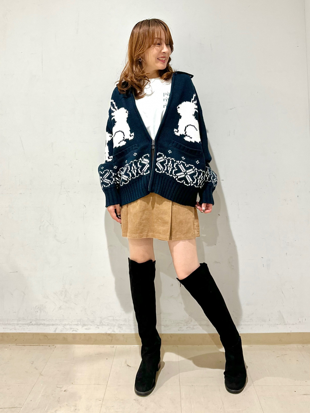 グラフィックT by rokh +X、フルジップニットジャケット by rokh」の