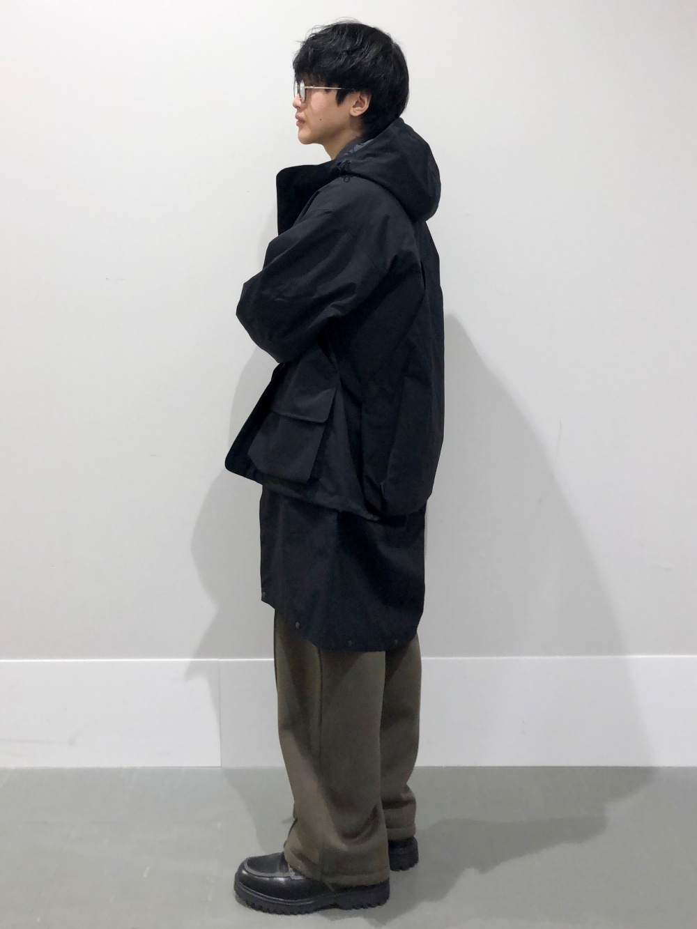 パデッドシェルパーカ ENGINEERED GARMENTS、スウェットライクニット