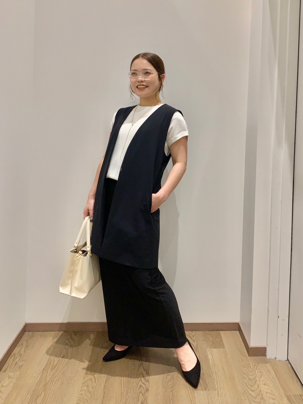 コンフォートリュクステーラードジャケット、PLUS STYLE パンプス」の