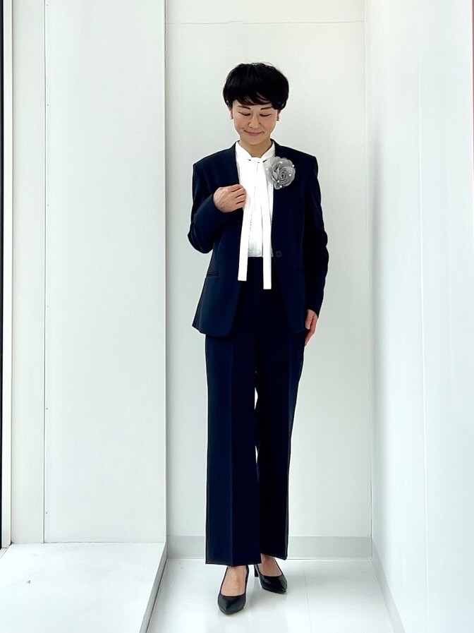 シャークツイードカラーレスジャケット、シャークツイードストレート