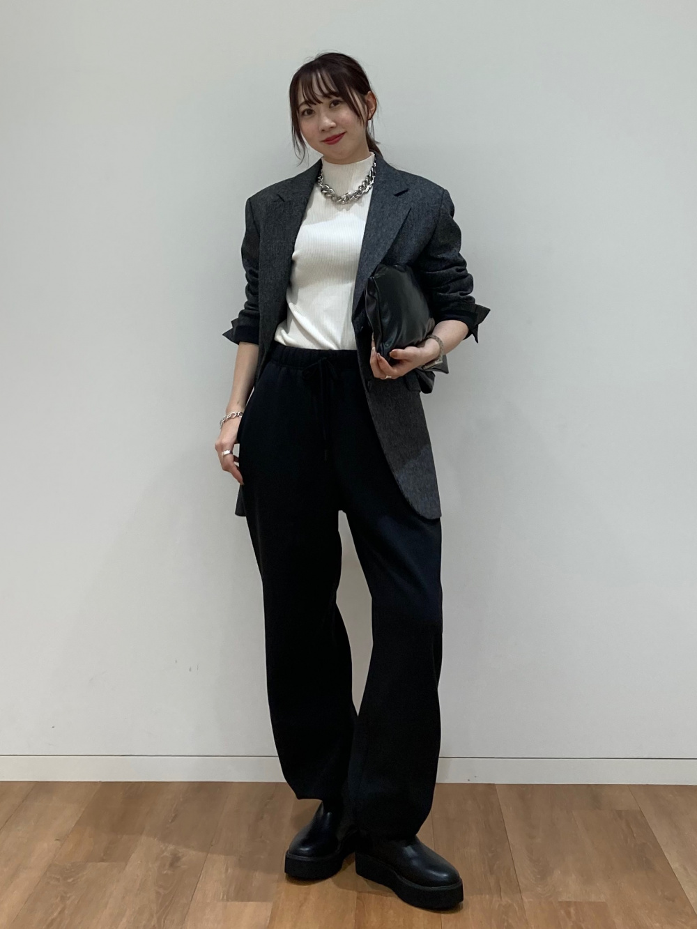 ストレッチツイルベルテッドジレ、ストレッチツイル2タックワイドフル