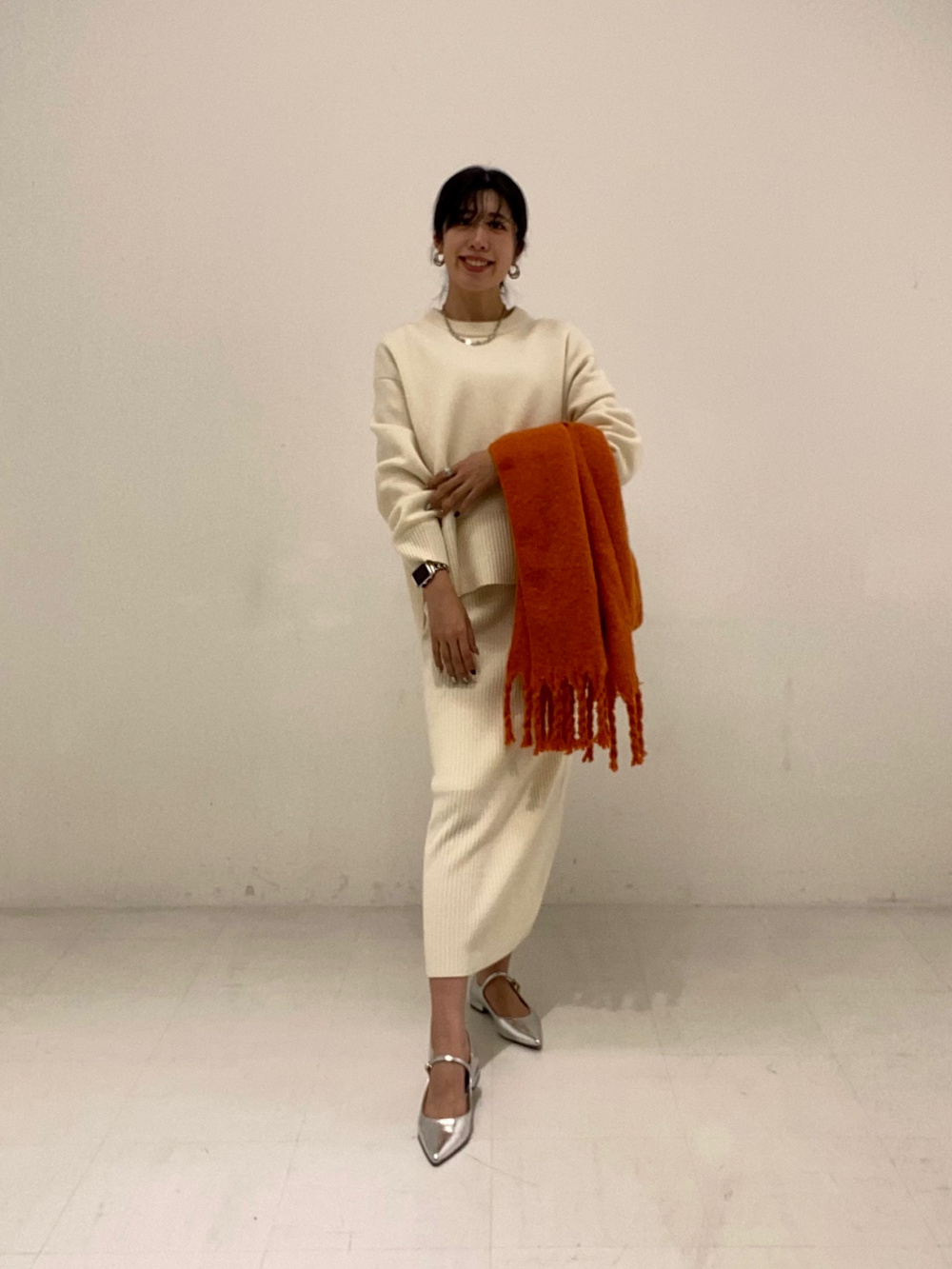 エクストラファインメリノウールミドルゲージタートルネックセーター