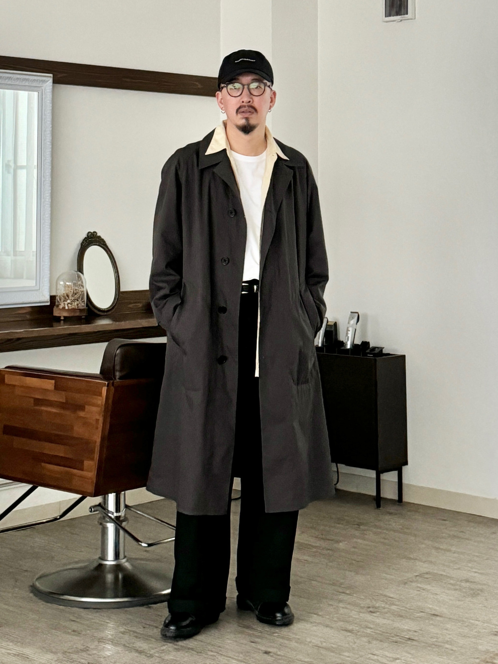 Uniqlo U オーバーサイズステンカラーコート ブラック M 【公式通販】