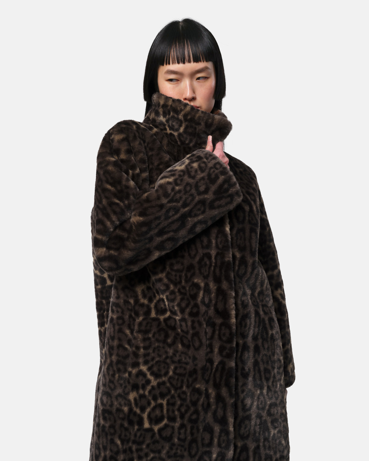 Blair Faux Fur Coat in Dark Leopard – Apparis
