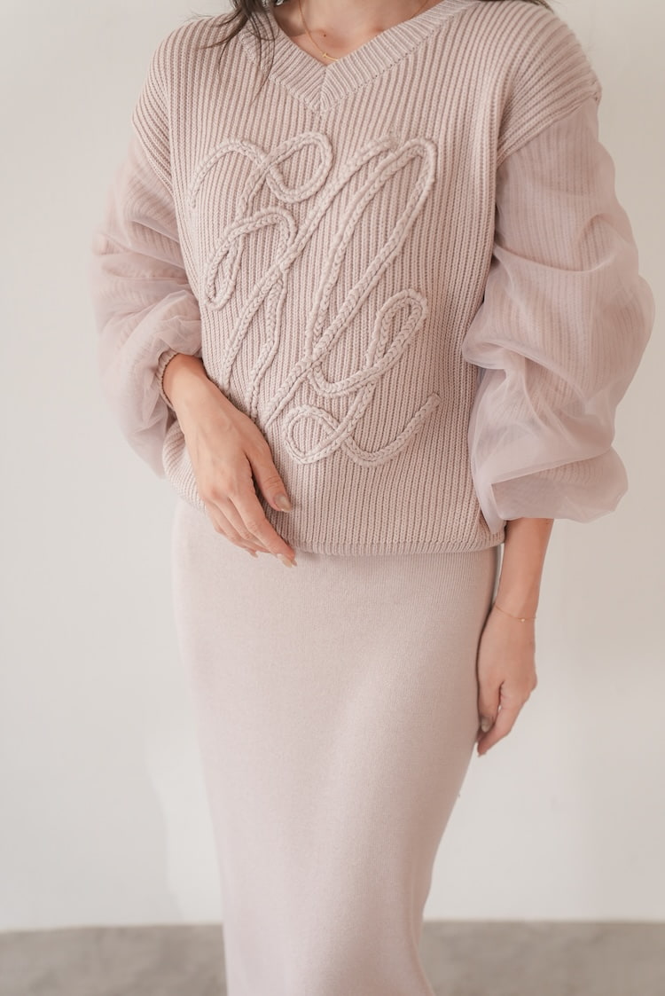 APRILY / ロゴニットセットアップ