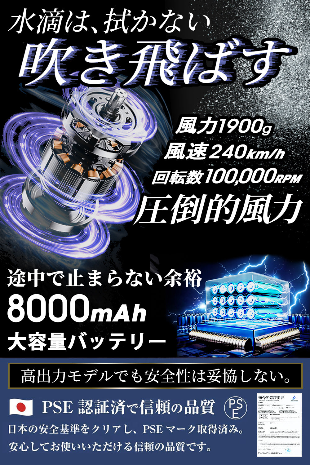3月発送】【2026年最新アップグレード】 嵐神 最強ブロワー 超強力