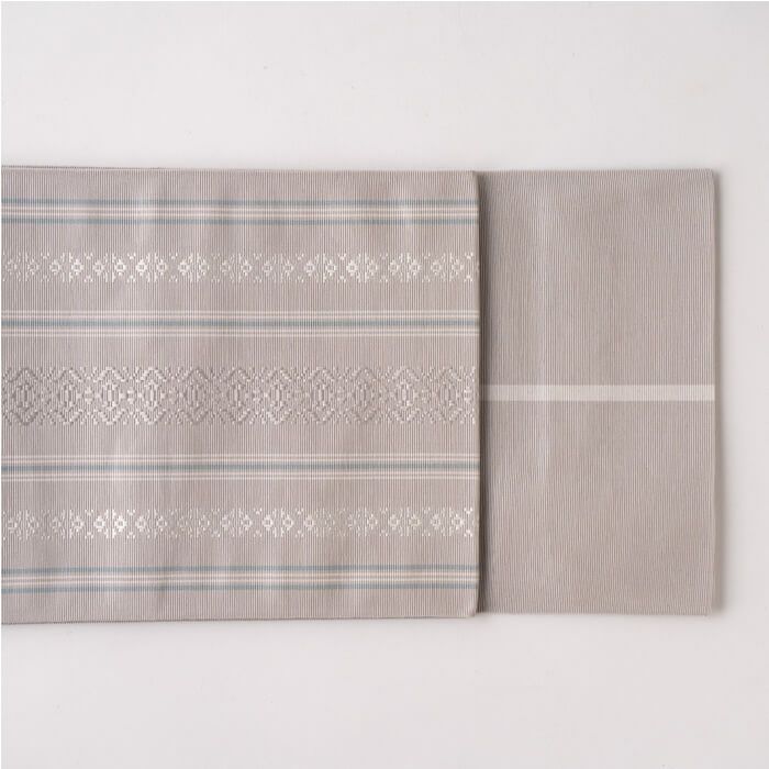 博多織半幅帯 古今 花唐草献上 ≪ベージュ≫ 正絹 日本製 | arakawa