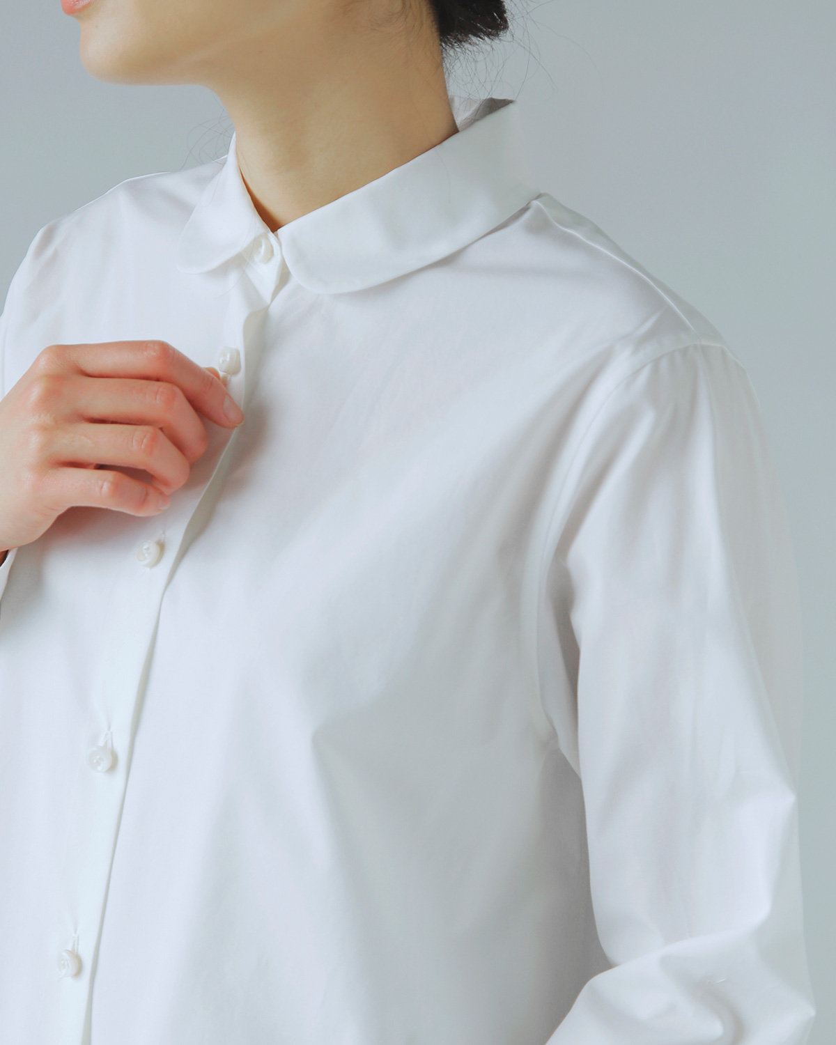 atelier naruse アトリエナルセ フォーマル コットン 丸衿 シャツ