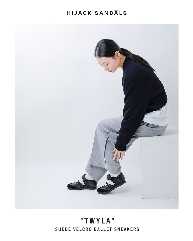 HIJACK SANDALS ハイジャックサンダル スエード ベルクロ バレエ