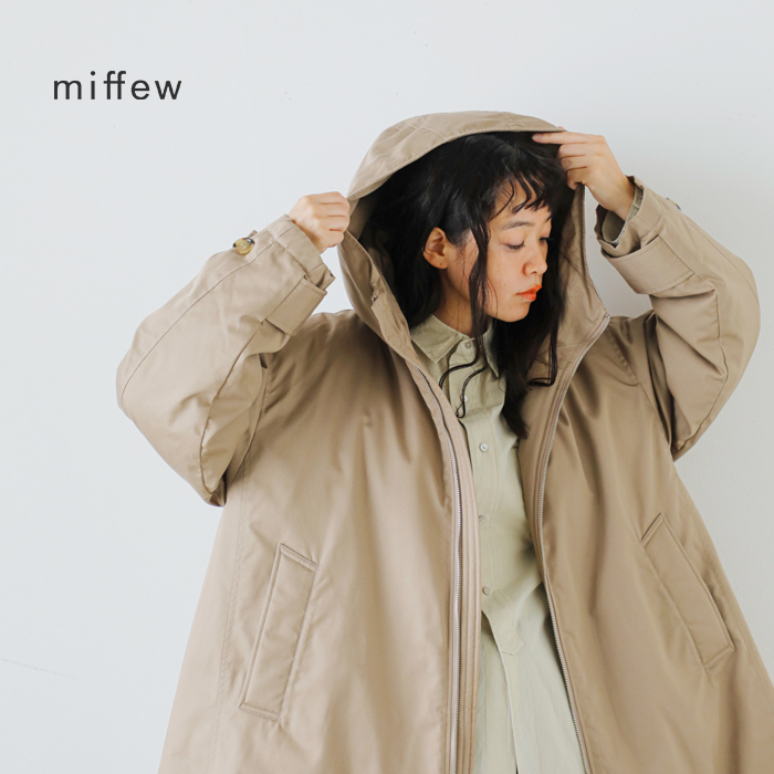 miffew ミフュー テントライン ジップアップ ダウン コート “TENT LINE