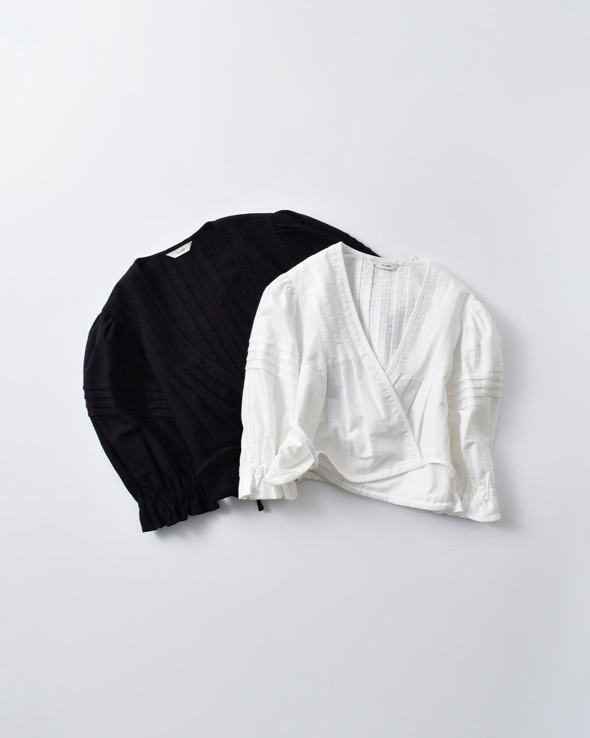 40%OFF】CLANE クラネ ピンタック クロップド ブラウス 18122-4212-kk