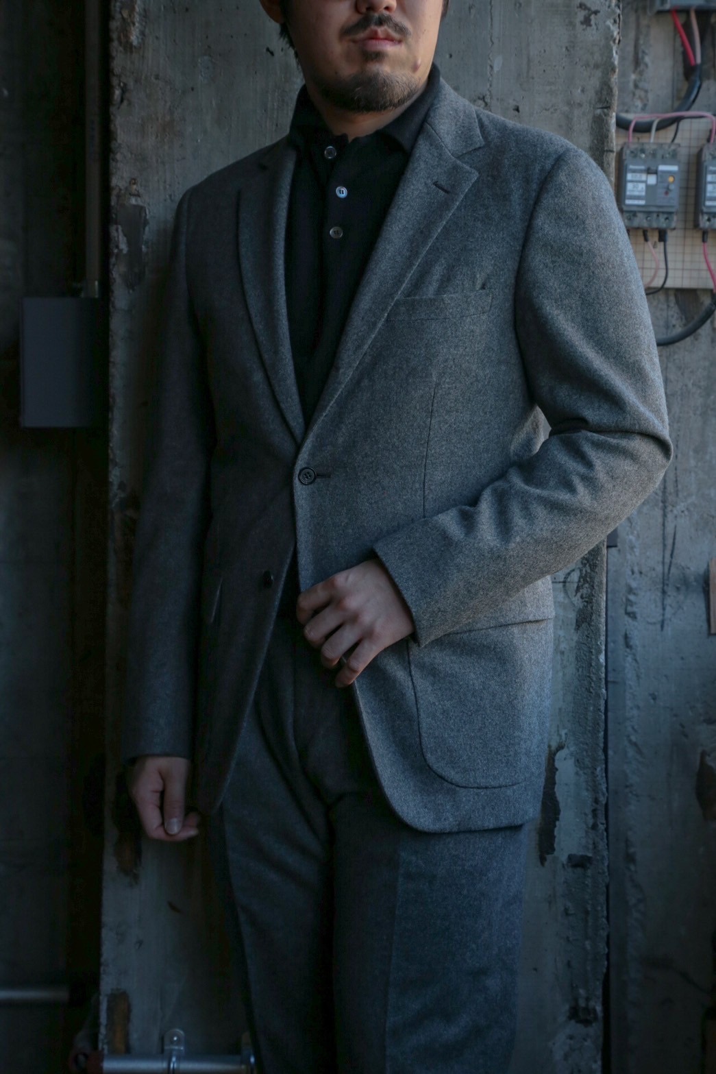 KENNETH FIELD 24AW / 60s SPORTS COAT & 1P TRIM TROUSER FOX SOLID