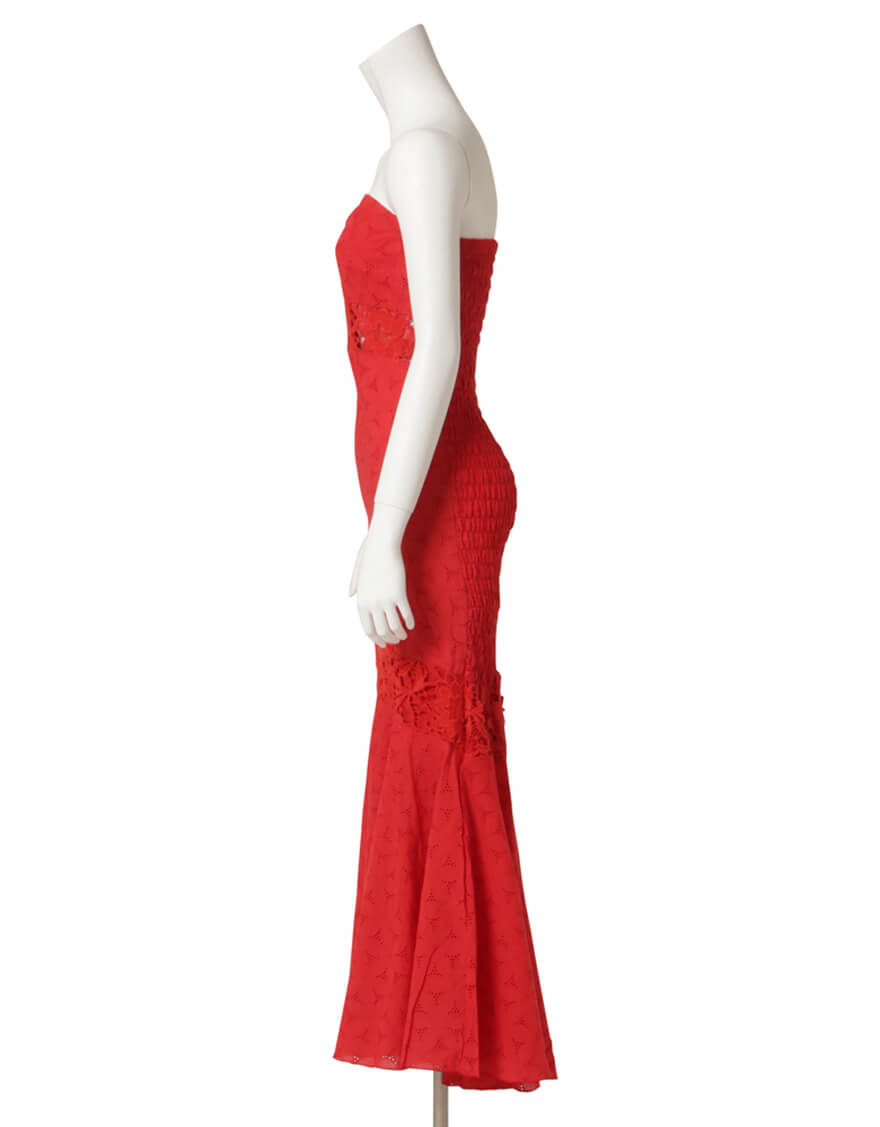 コットンレースマーメイドドレス（レッド） – 【公式】フラダンス衣装