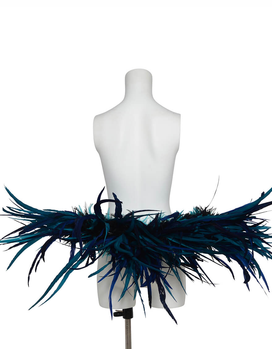 フェザーヒップベルト (ターコイズ×ブラック) – 【公式】フラダンス