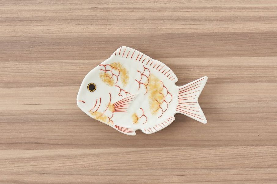 紅白鯛小皿/銘々皿セット[有田焼 幸楽窯]