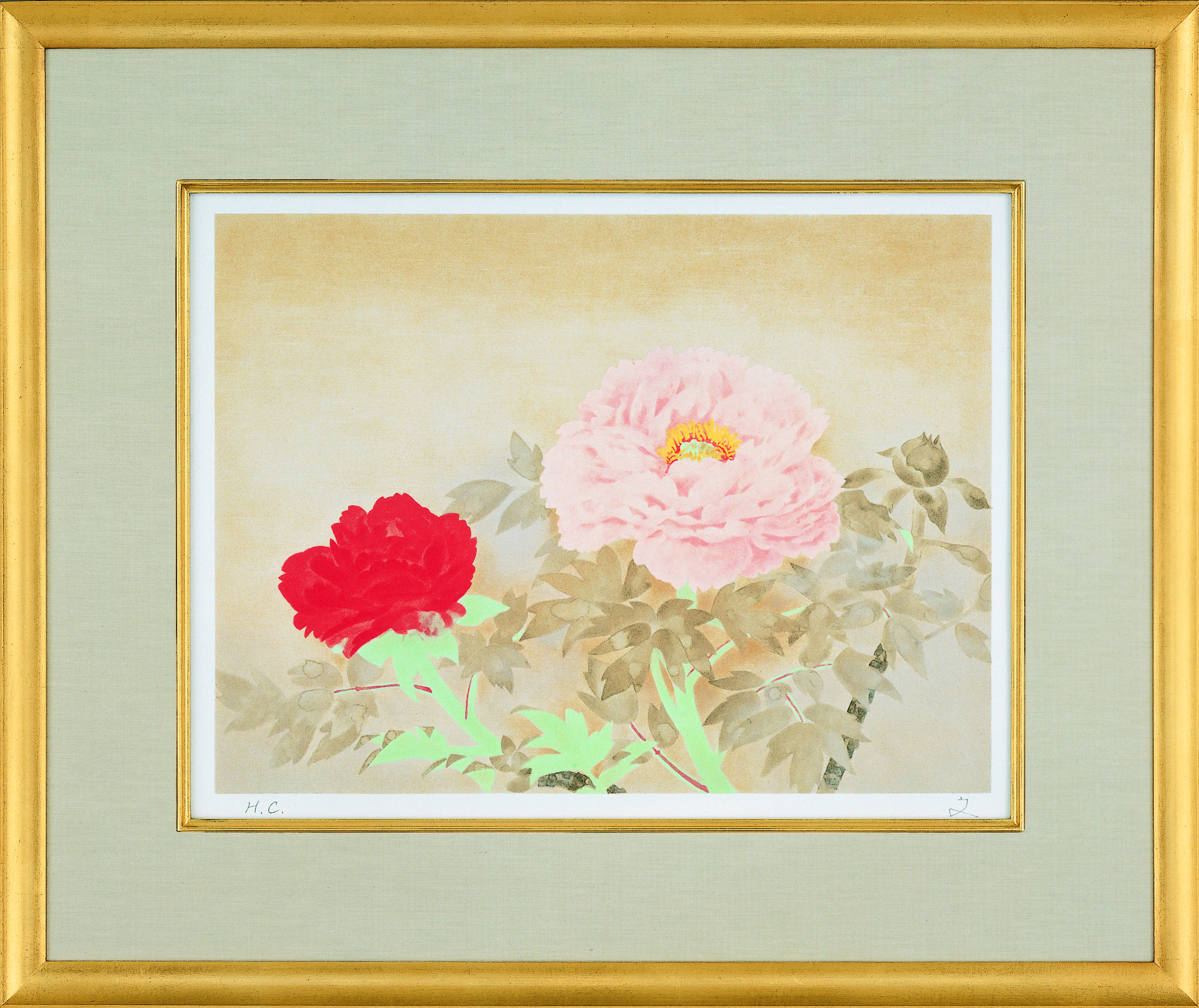 堀 文子『 牡丹』 | リトグラフ | 日経アート