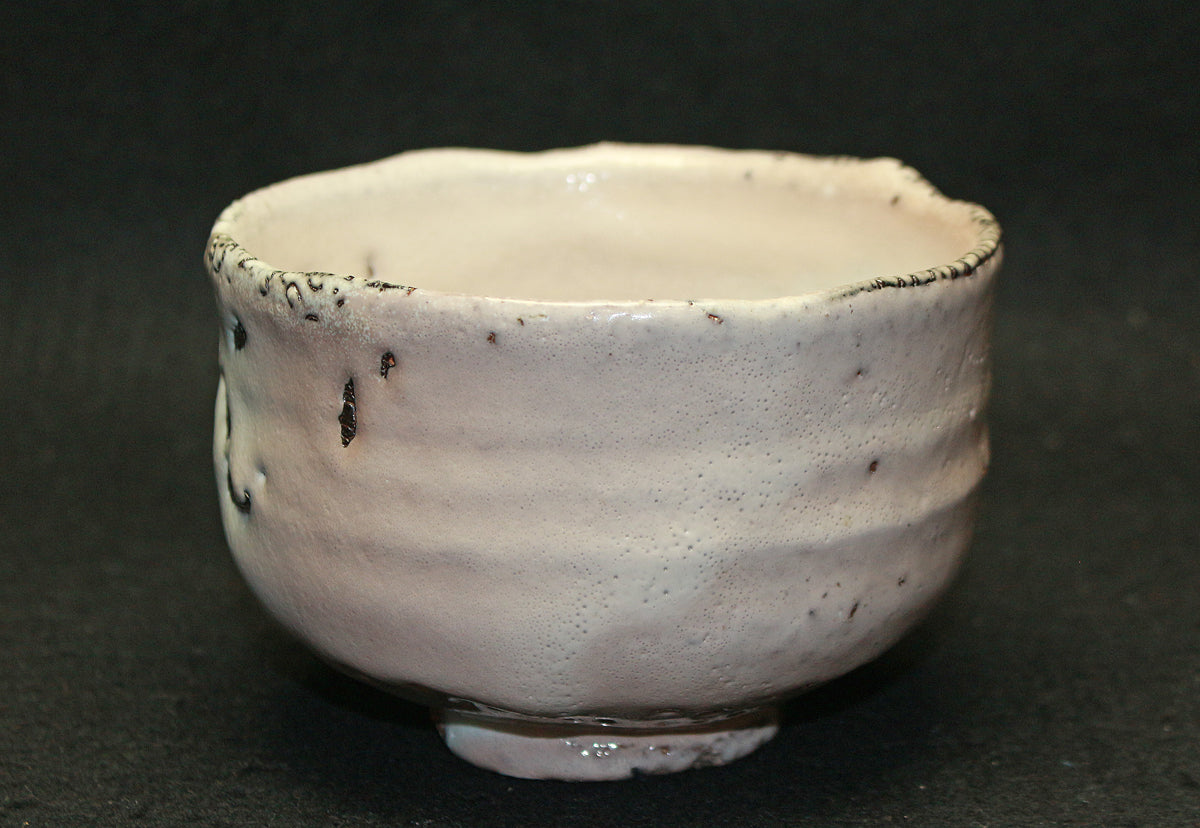 25801 人間国宝 11代三輪休雪 白萩茶碗（印銘） – アート飛田