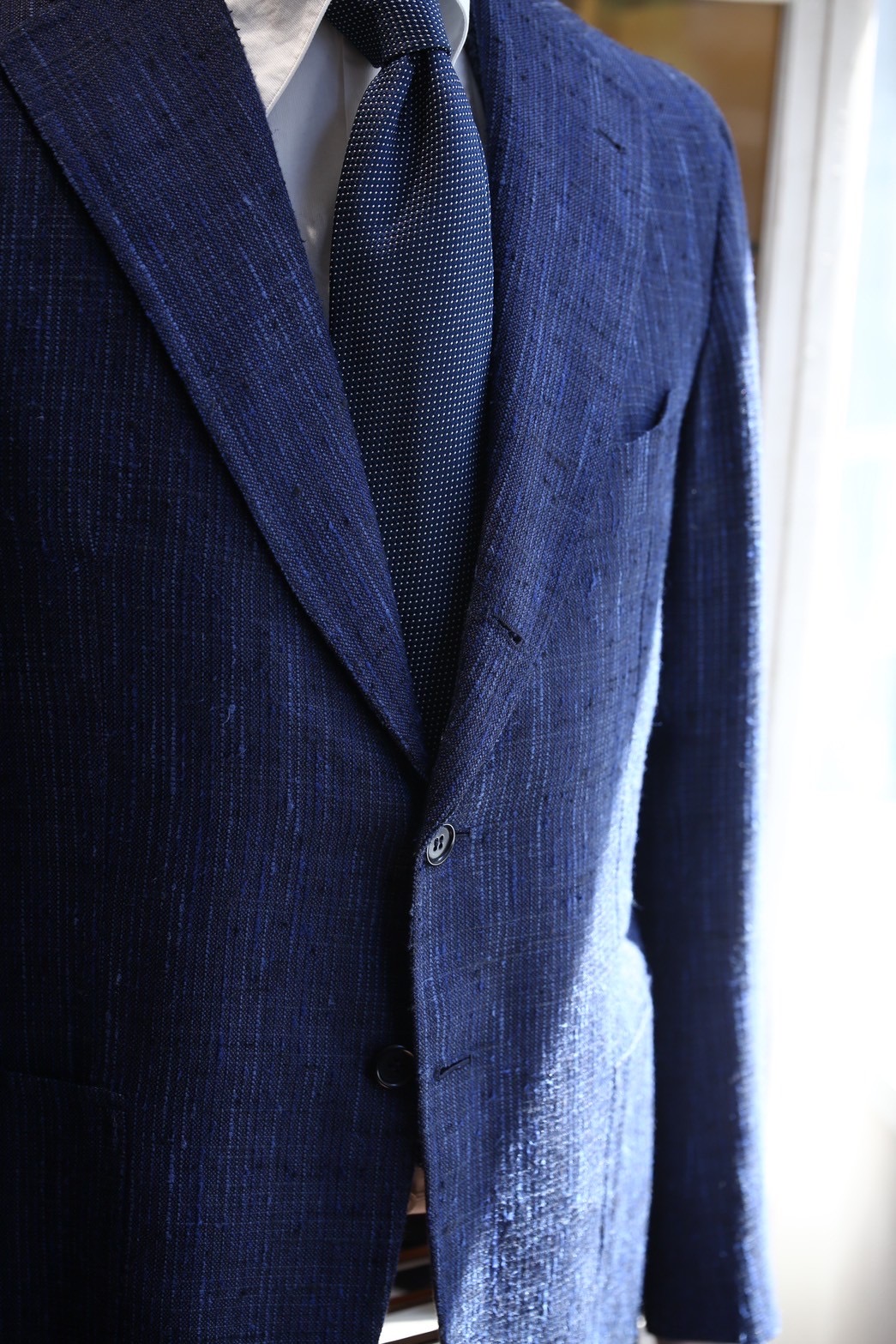 オラツィオルチアーノ ORAZIO LUCIANO】シルクリネン絹麻ネップ織り