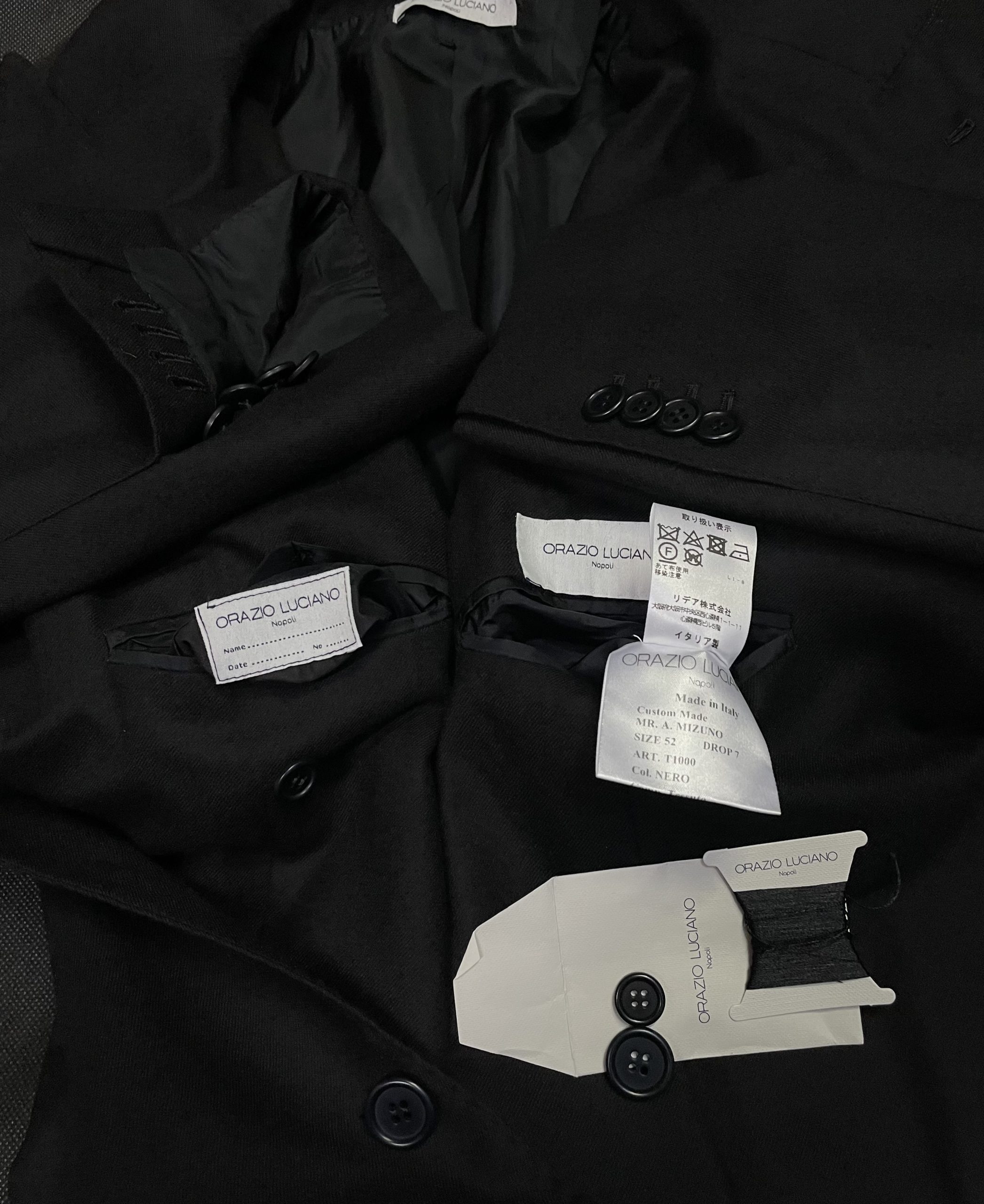 ORAZIO LUCIANO オラツィオ ルチアーノ】秋冬向けウール 芯地無し