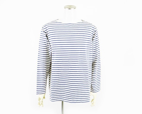 COMOLI コモリ ボーダーボートネック（ecru⁄marine） 21SS