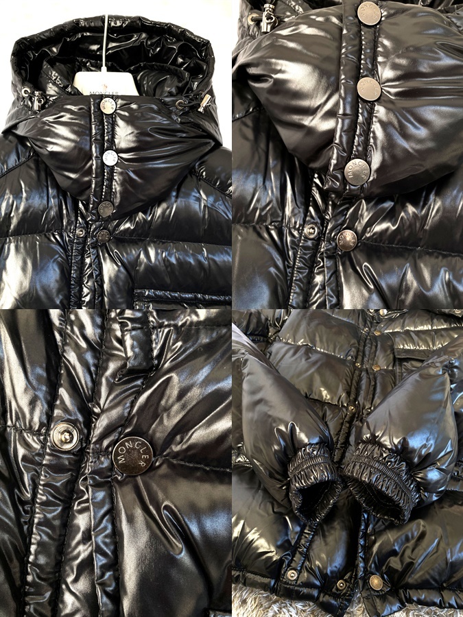 美品 国内正規 MONCLER モンクレール シャイニーブラック ダウン