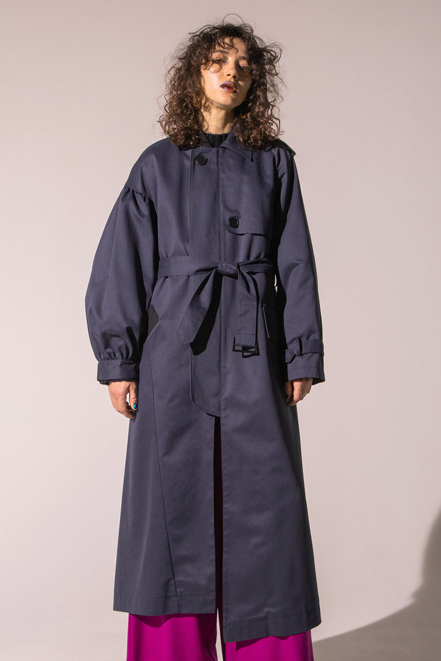 HALF COMBINATION TRENCH COAT — aulaaila