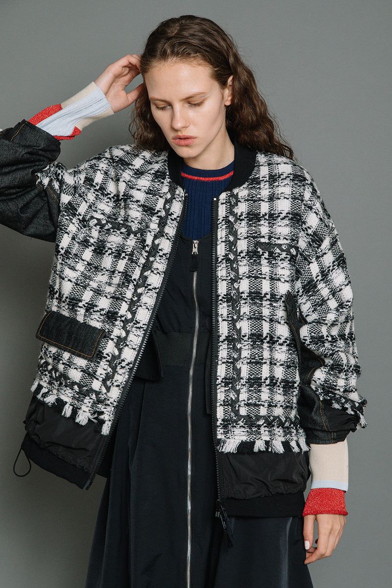 TWEED BLOUSON — aulaaila