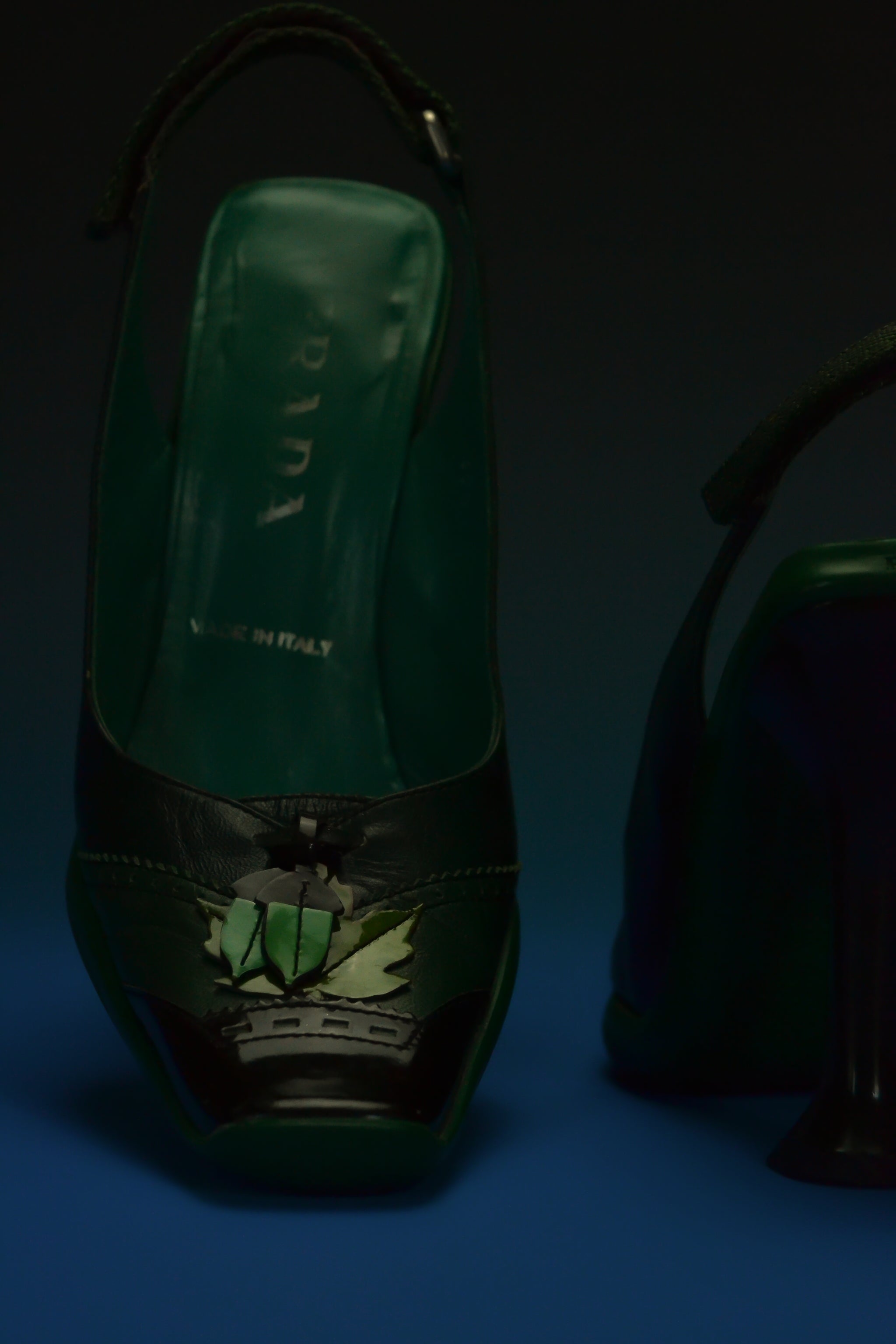 Prada FW 1999 Leaf Applique Heels – AVERAGE LOCAL