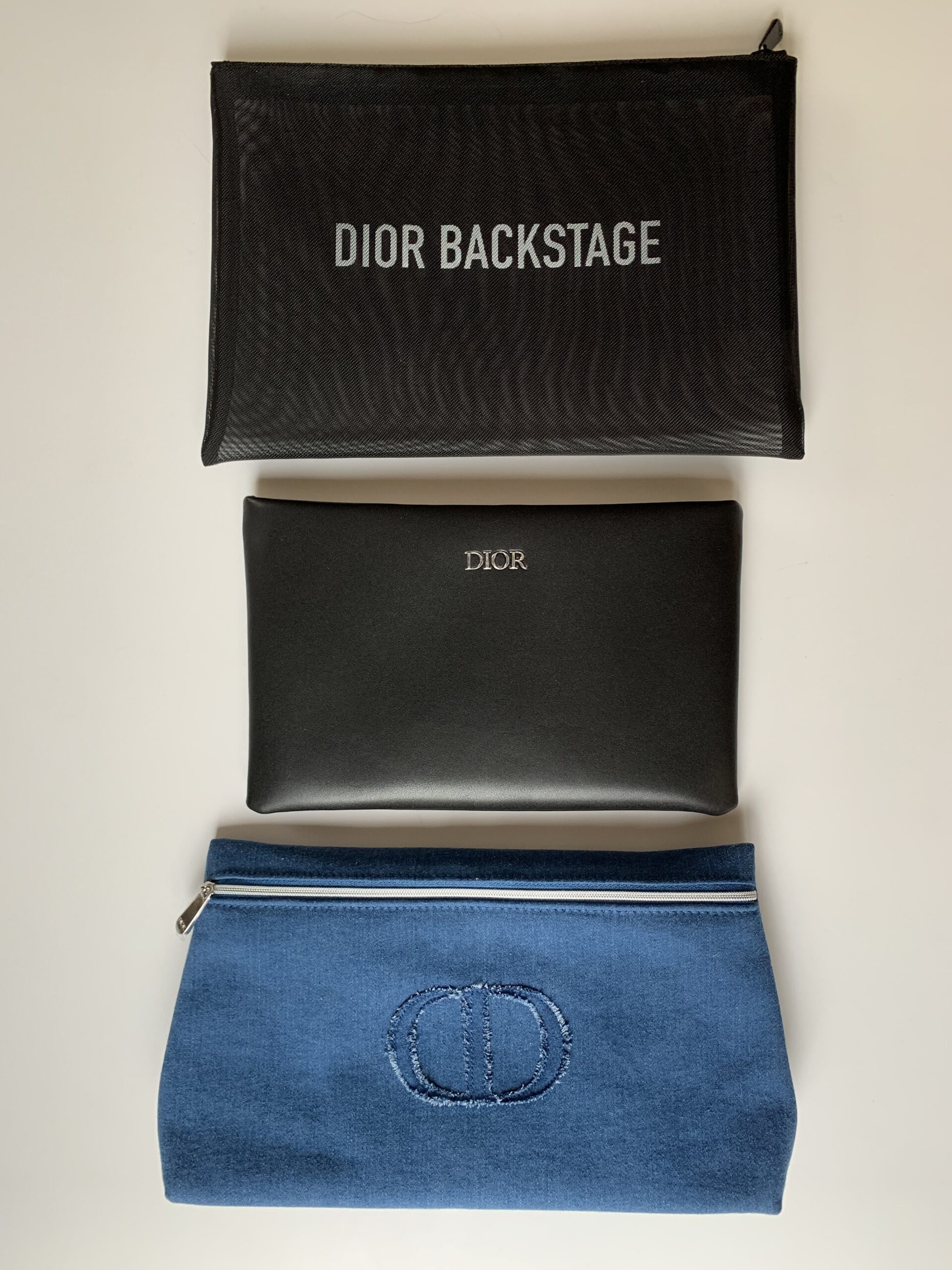 Diorイベント限定ノベルティ千鳥柄の黒レザーポーチが可愛すぎる