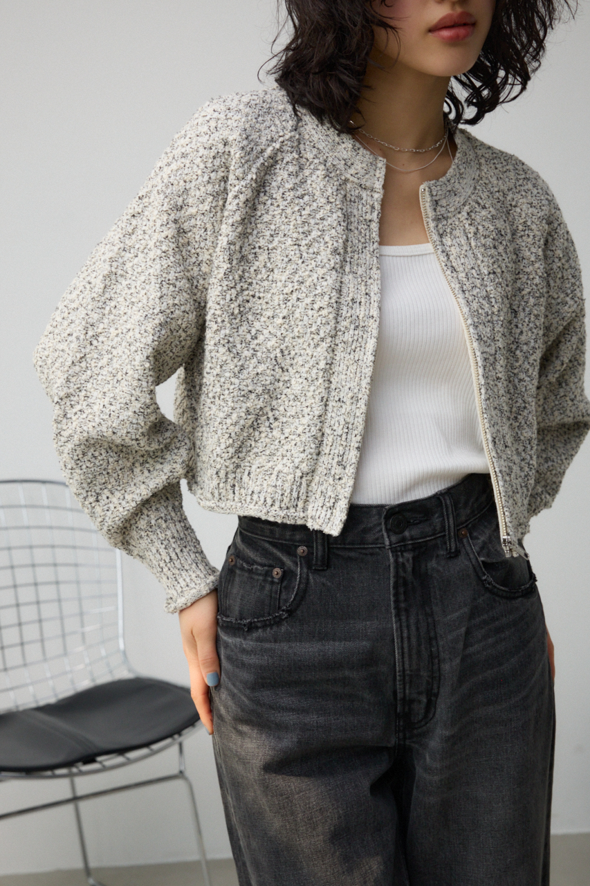 ミックスジップアップカーディガン｜WOMEN｜250HSF70-110B｜AZUL BY