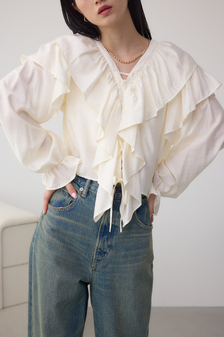 ラッフルフリルブラウス｜WOMEN｜250ISB30-429C｜AZUL BY MOUSSY