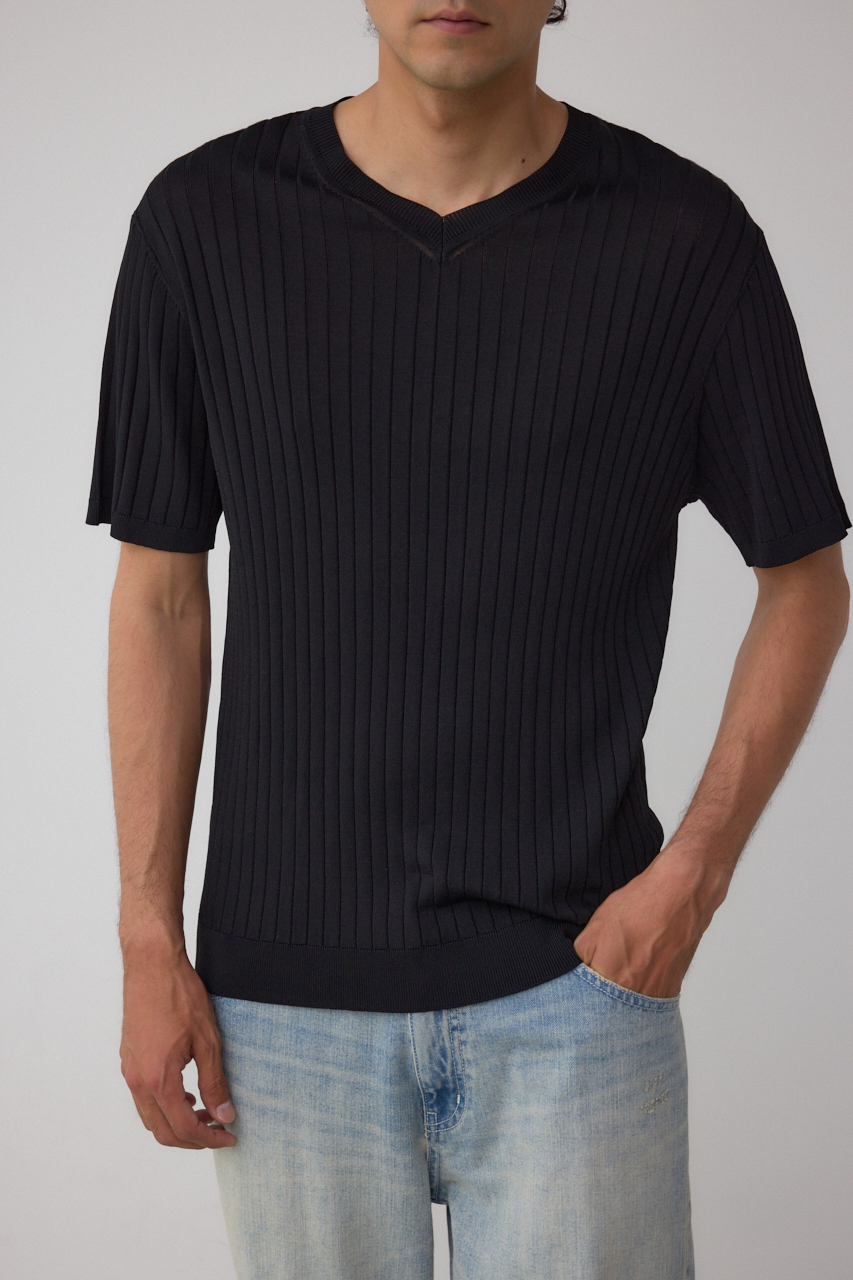 リブVネックニット｜MEN｜251ISC70-302E｜AZUL BY MOUSSY（アズール