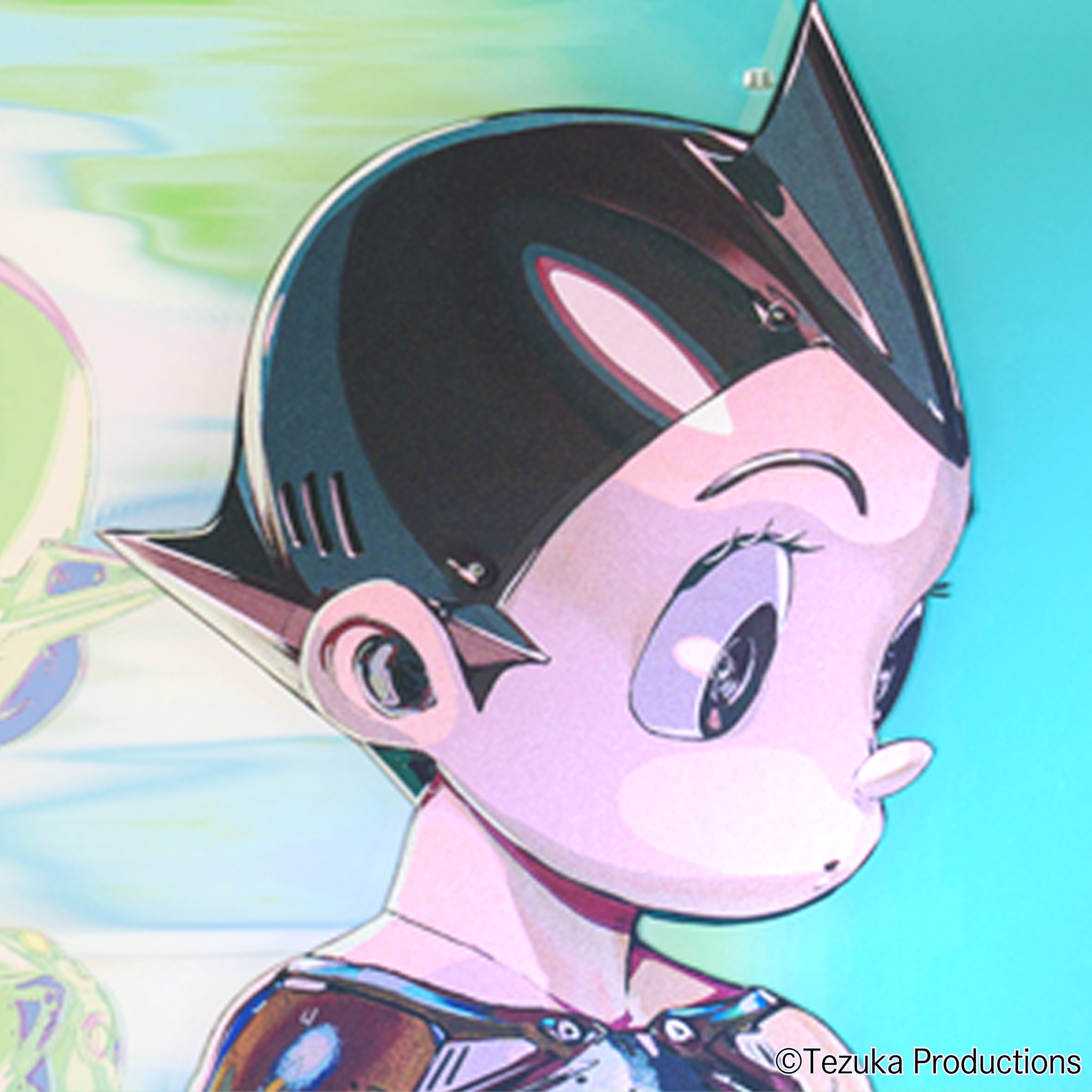 A2複製原画AF_KURO「鉄腕アトム」 クリアカラー（額装入り）