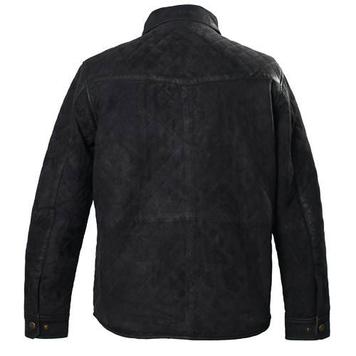 WAXED GOAT SUEDE LEATHER JACKET