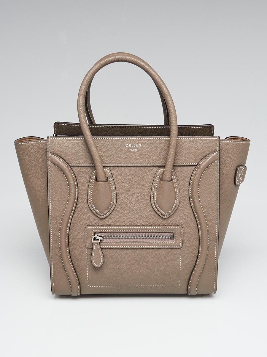 Celine Souris Drummed Leather Micro Luggage Tote Bag | Yoogi's Closet