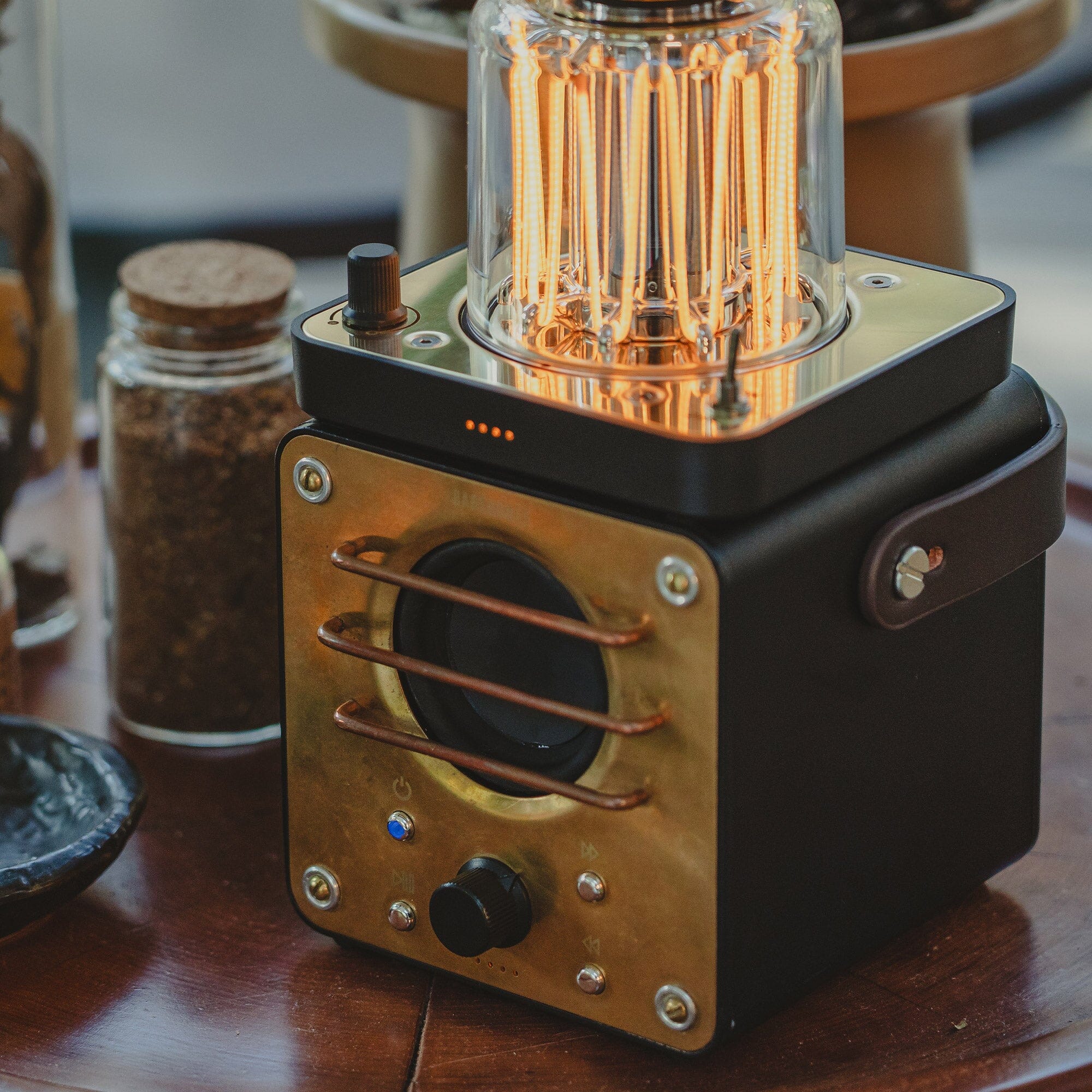 Block Tower Lantern + Speaker Bundle | Vintage-Style Light & Sound