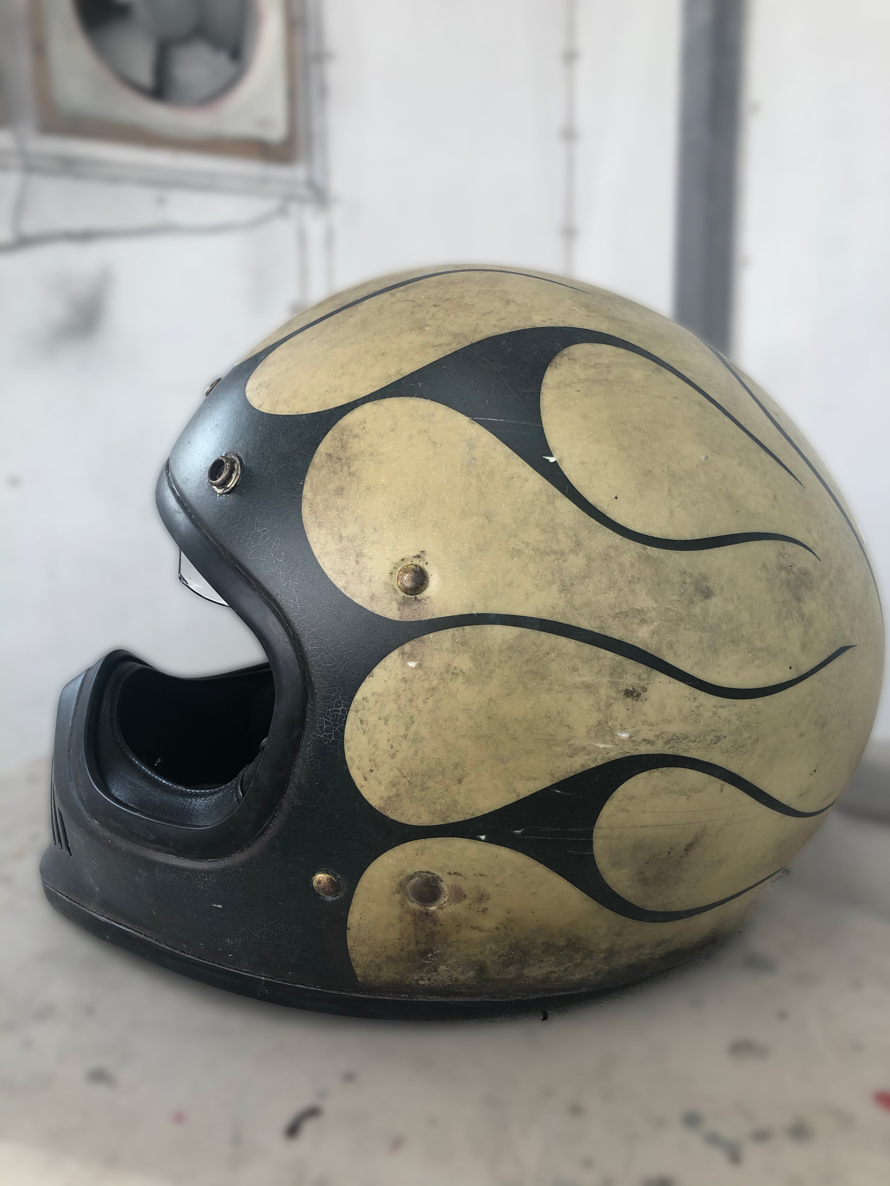 訳あり エイジングペイントヘルメット ショーティー ポリヘル